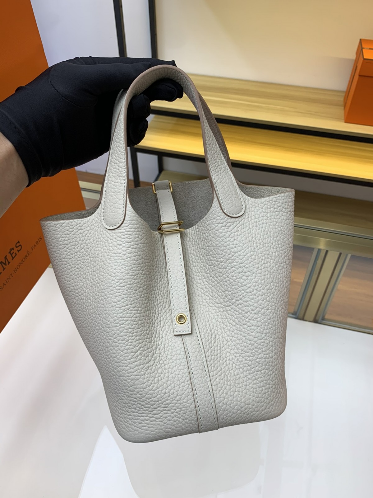 Shebag fully handmade Hermes Picotin 22 bag in cream white togo review (2025 Feb updated)-Best Quality Fake designer Bag Review, Replica designer bag ru