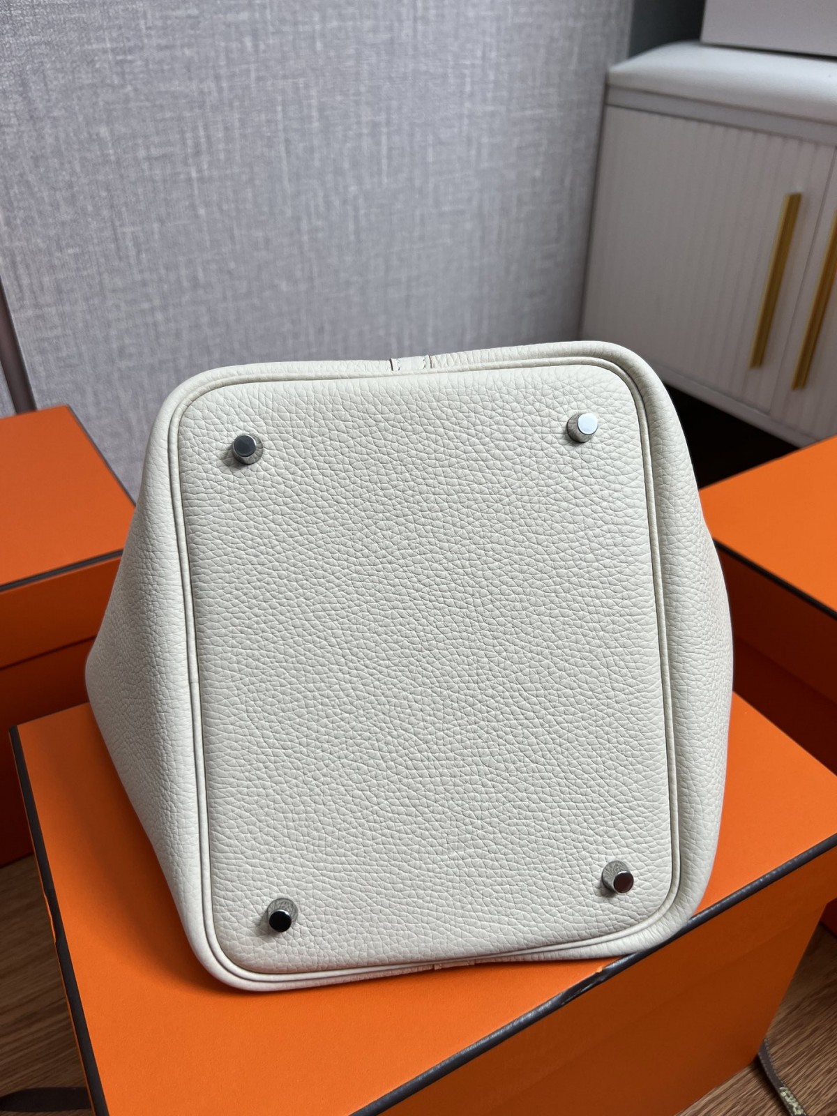 Shebag fully handmade Hermes Picotin 22 bag in cream white togo review (2025 Feb updated)-Best Quality Fake designer Bag Review, Replica designer bag ru