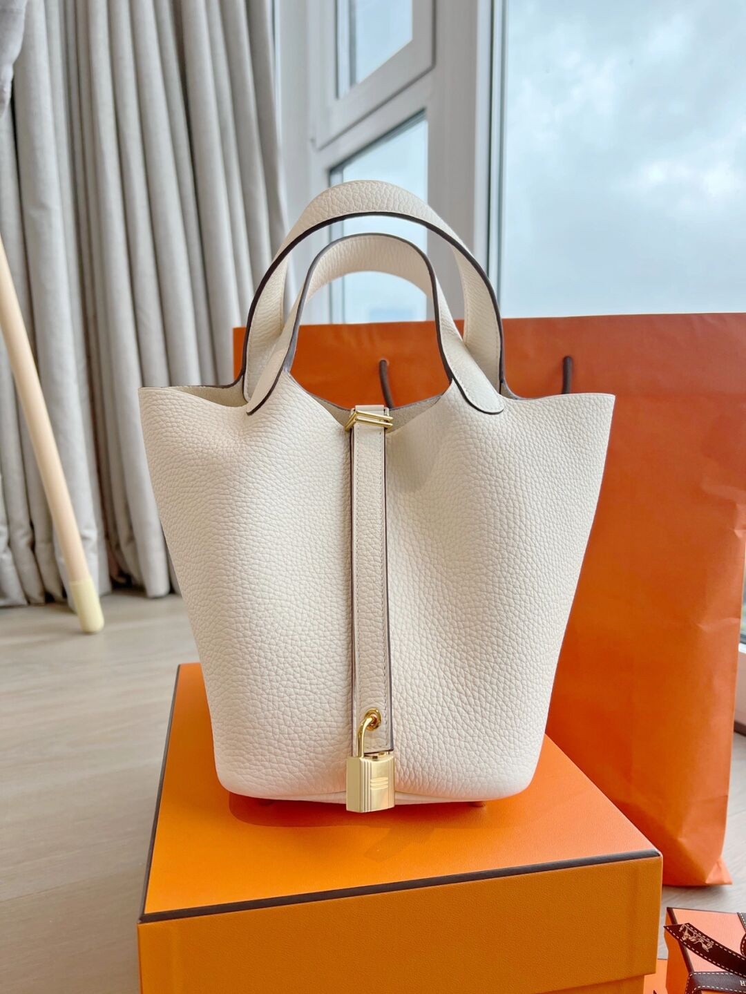 Shebag fully handmade Hermes Picotin 22 bag in cream white togo review (2025 Feb updated)-Best Quality Fake designer Bag Review, Replica designer bag ru