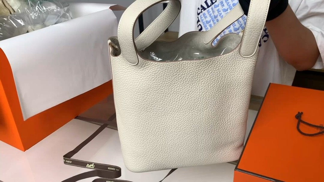 Shebag fully handmade Hermes Picotin 22 bag in cream white togo review (2025 Feb updated)-Best Quality Fake designer Bag Review, Replica designer bag ru