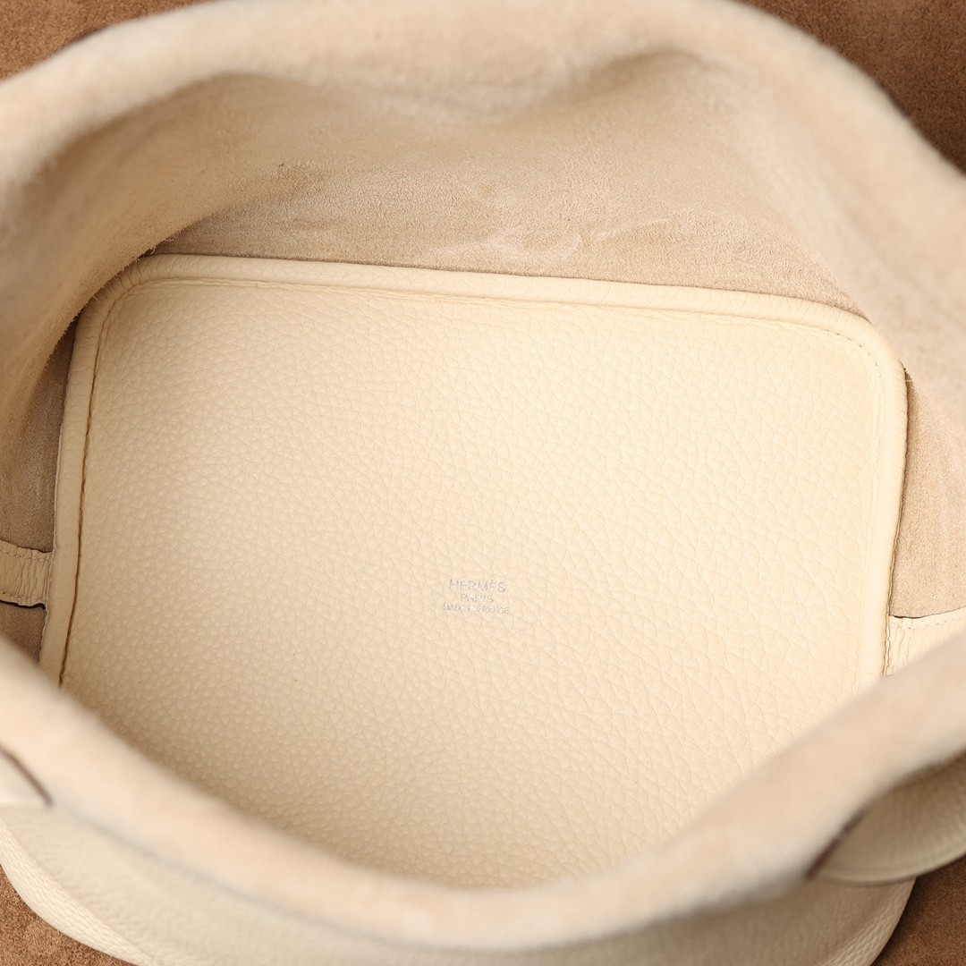 Shebag fully handmade Hermes Picotin 22 bag in cream white togo leather review silver (2025 Feb updated)-Best Quality Fake designer Bag Review, Replica designer bag ru