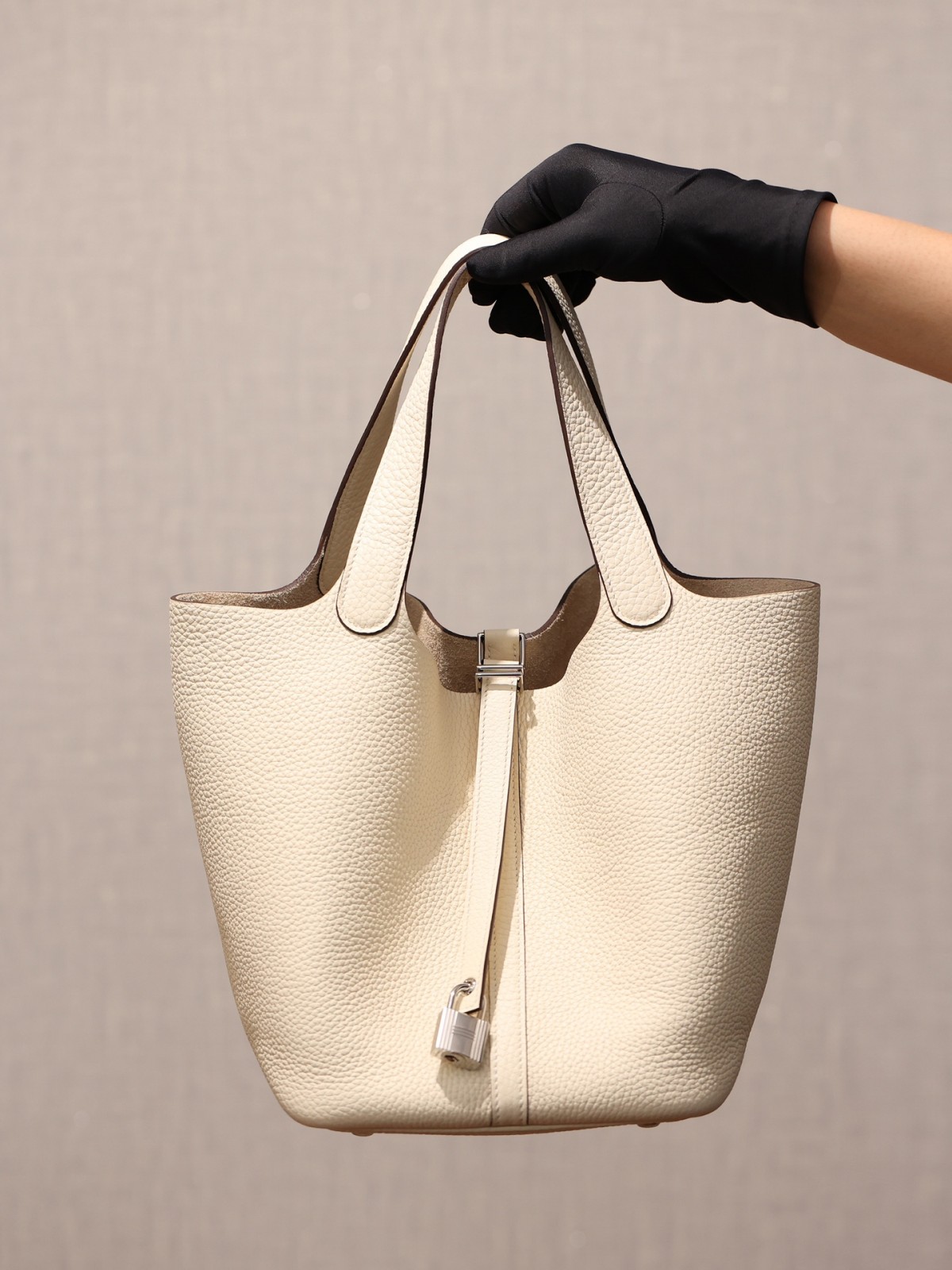 Shebag fully handmade Hermes Picotin 22 bag in cream white togo leather review silver (2025 Feb updated)-Best Quality Fake designer Bag Review, Replica designer bag ru