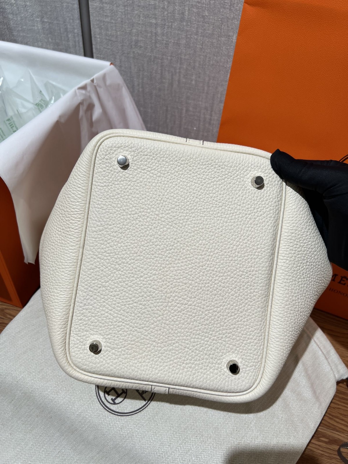 Shebag fully handmade Hermes Picotin 22 bag in cream white togo leather review silver (2025 Feb updated)-Best Quality Fake designer Bag Review, Replica designer bag ru