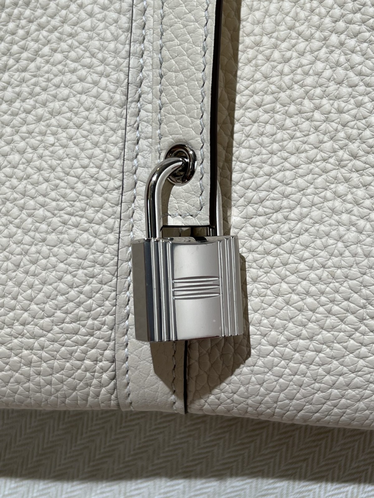Shebag fully handmade Hermes Picotin 22 bag in cream white togo leather review silver (2025 Feb updated)-Best Quality Fake designer Bag Review, Replica designer bag ru
