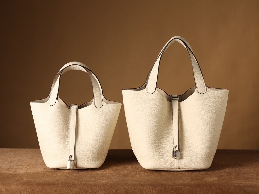Shebag fully handmade Hermes Picotin 22 bag in cream white togo leather review silver (2025 Feb updated)-Best Quality Fake designer Bag Review, Replica designer bag ru
