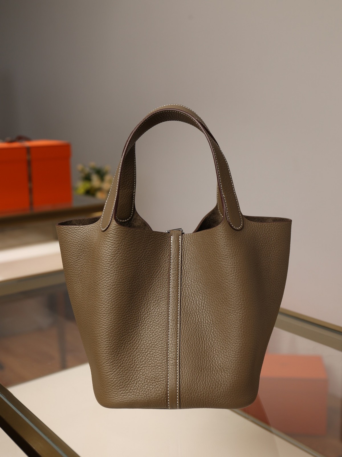Shebag handmade Hermes Picotin 22 bag grey togo leather review （2025 Mar updated）-Best Quality Fake designer Bag Review, Replica designer bag ru
