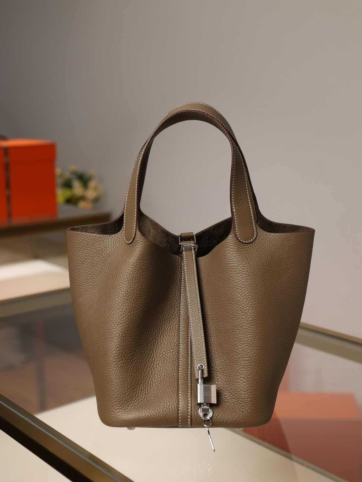 Shebag handmade Hermes Picotin 22 bag grey togo leather review （2025 Mar updated）-Best Quality Fake designer Bag Review, Replica designer bag ru