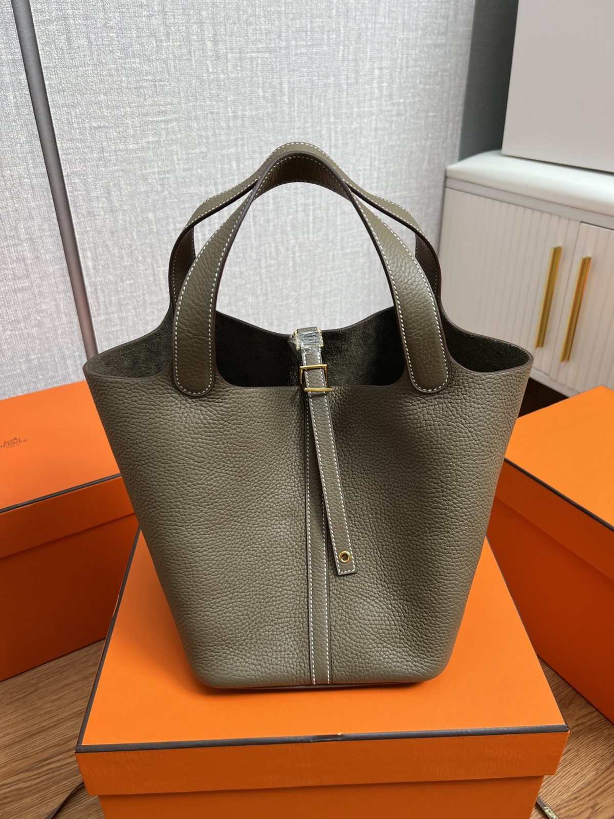 Shebag handmade Hermes Picotin 22 bag grey togo leather review （2025 Mar updated）-Best Quality Fake designer Bag Review, Replica designer bag ru