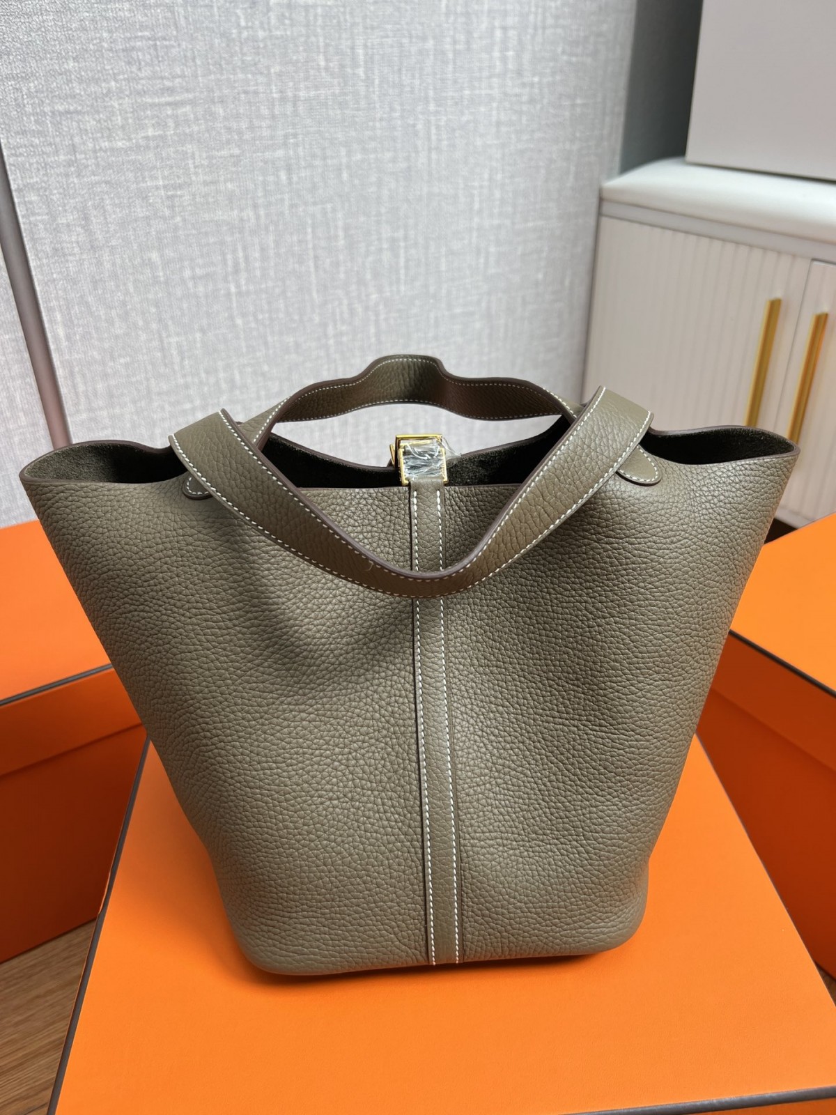 Shebag handmade Hermes Picotin 22 bag grey togo leather review （2025 Mar updated）-Best Quality Fake designer Bag Review, Replica designer bag ru