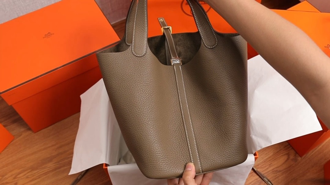 Shebag handmade Hermes Picotin 22 bag grey togo leather review （2025 Mar updated）-Best Quality Fake designer Bag Review, Replica designer bag ru