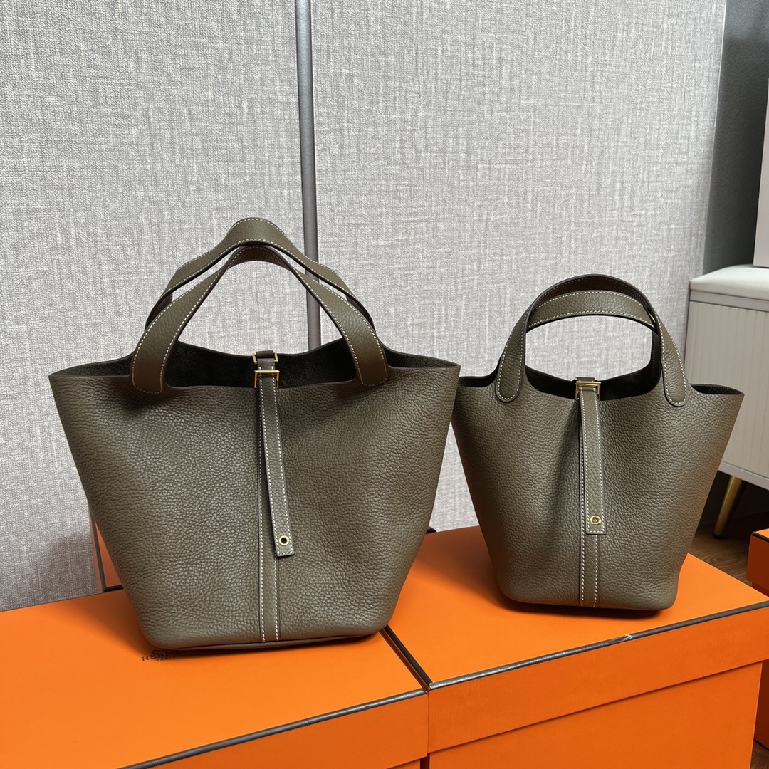 Shebag handmade Hermes Picotin 22 bag grey togo leather review （2025 Mar updated）-Best Quality Fake designer Bag Review, Replica designer bag ru