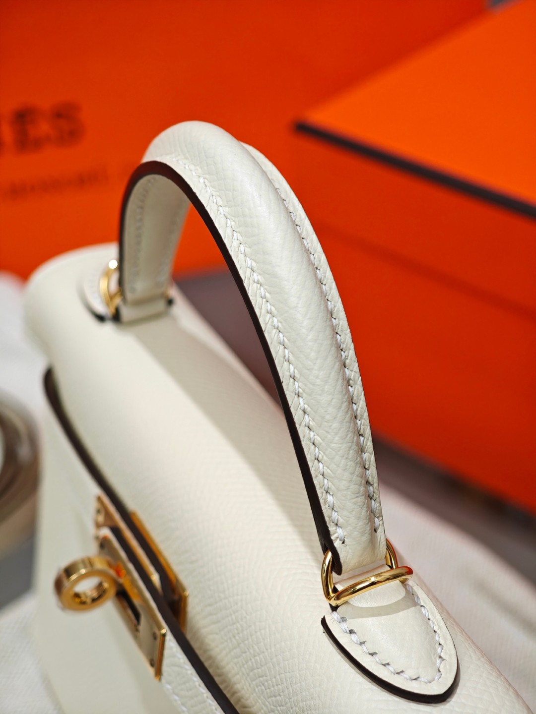 Shebag fully handmade Hermes Mini Kelly 2 bag full review white Epsom(2025 Apr updated)-Best Quality Fake designer Bag Review, Replica designer bag ru