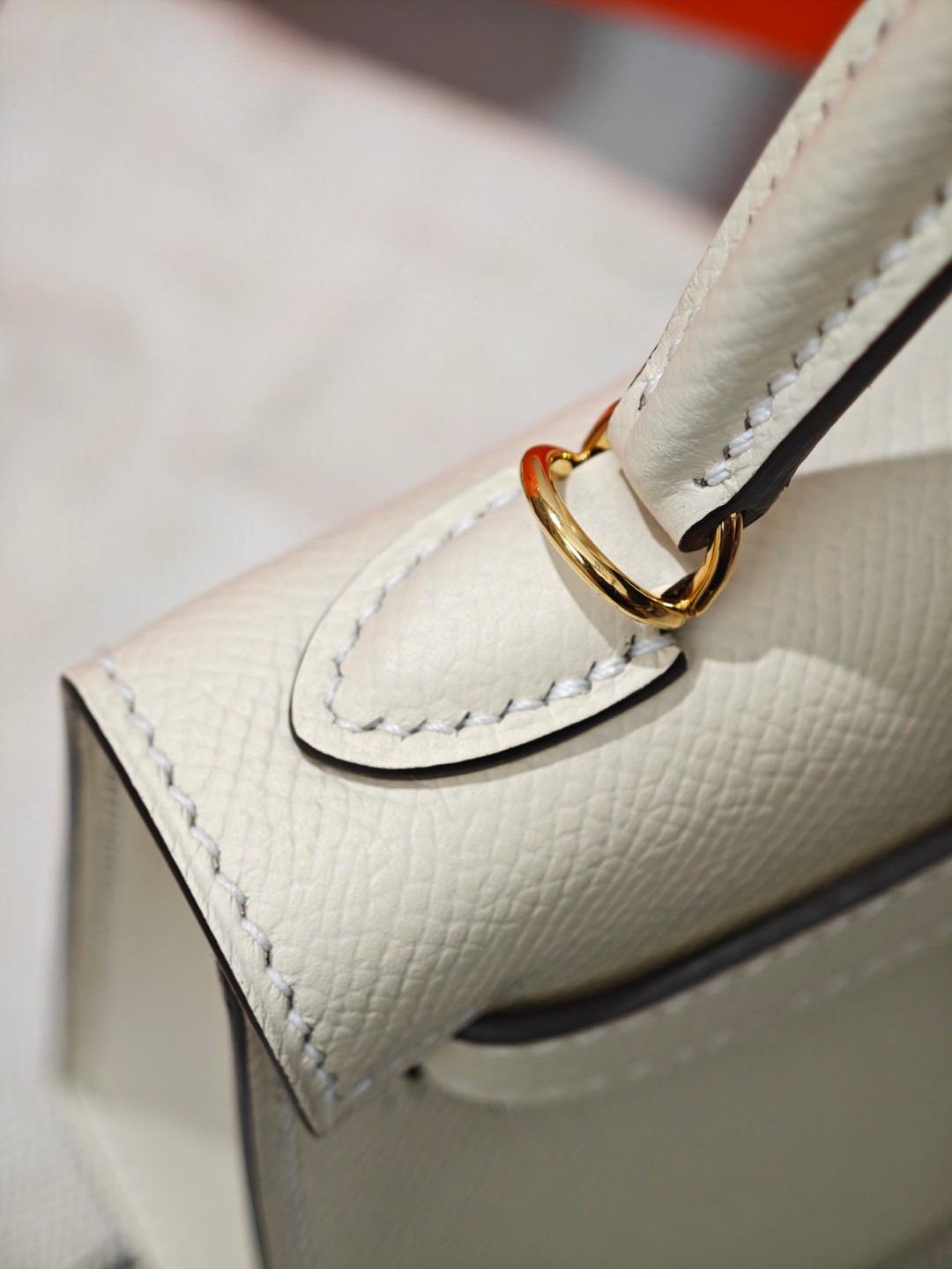 Shebag fully handmade Hermes Mini Kelly 2 bag full review white Epsom(2025 Apr updated)-Best Quality Fake designer Bag Review, Replica designer bag ru