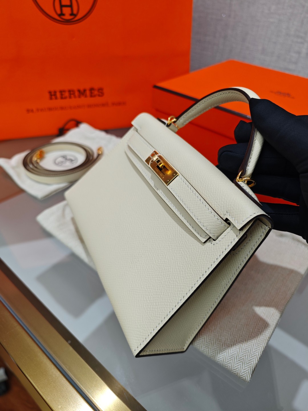 Shebag fully handmade Hermes Mini Kelly 2 bag full review white Epsom(2025 Apr updated)-Best Quality Fake designer Bag Review, Replica designer bag ru