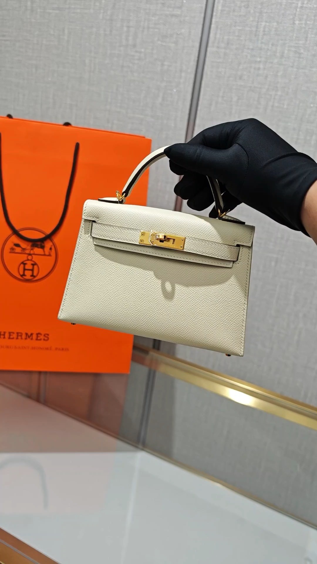 Shebag fully handmade Hermes Mini Kelly 2 bag full review white Epsom(2025 Apr updated)-Best Quality Fake designer Bag Review, Replica designer bag ru