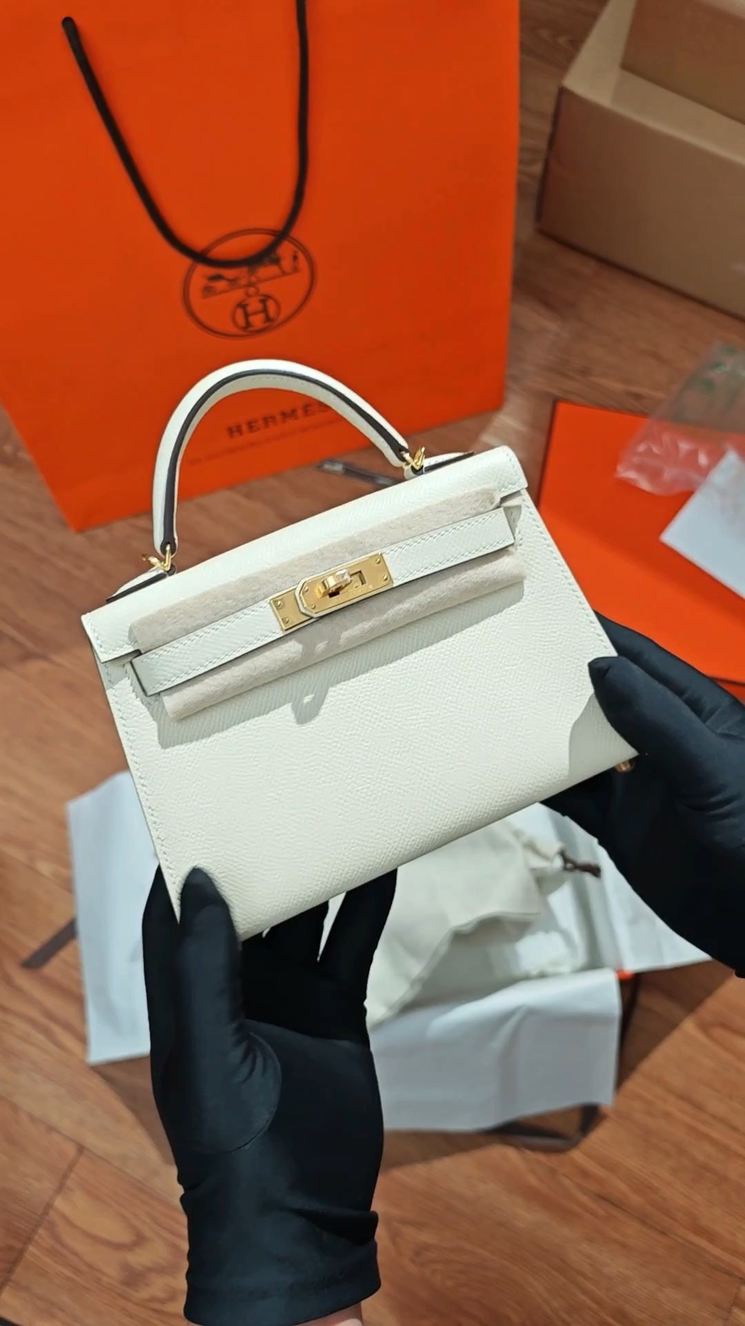 Shebag fully handmade Hermes Mini Kelly 2 bag full review white Epsom(2025 Apr updated)-Best Quality Fake designer Bag Review, Replica designer bag ru