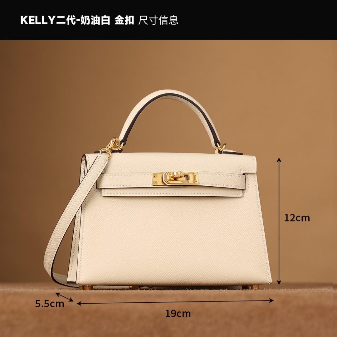 Shebag fully handmade Hermes Mini Kelly 2 bag full review white Epsom(2025 Apr updated)-Best Quality Fake designer Bag Review, Replica designer bag ru