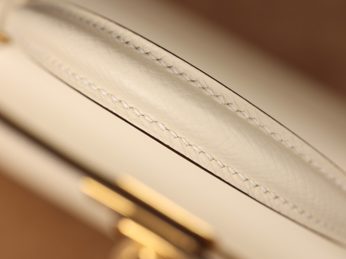 Shebag fully handmade Hermes Mini Kelly 2 bag full review white Epsom(2025 Apr updated)-Best Quality Fake designer Bag Review, Replica designer bag ru
