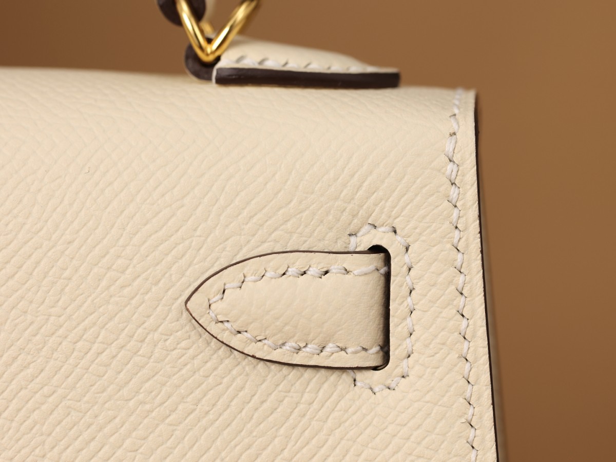 Shebag fully handmade Hermes Mini Kelly 2 bag full review white Epsom(2025 Apr updated)-Best Quality Fake designer Bag Review, Replica designer bag ru