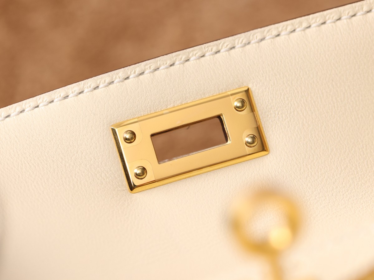 Shebag fully handmade Hermes Mini Kelly 2 bag full review white Epsom(2025 Apr updated)-Best Quality Fake designer Bag Review, Replica designer bag ru