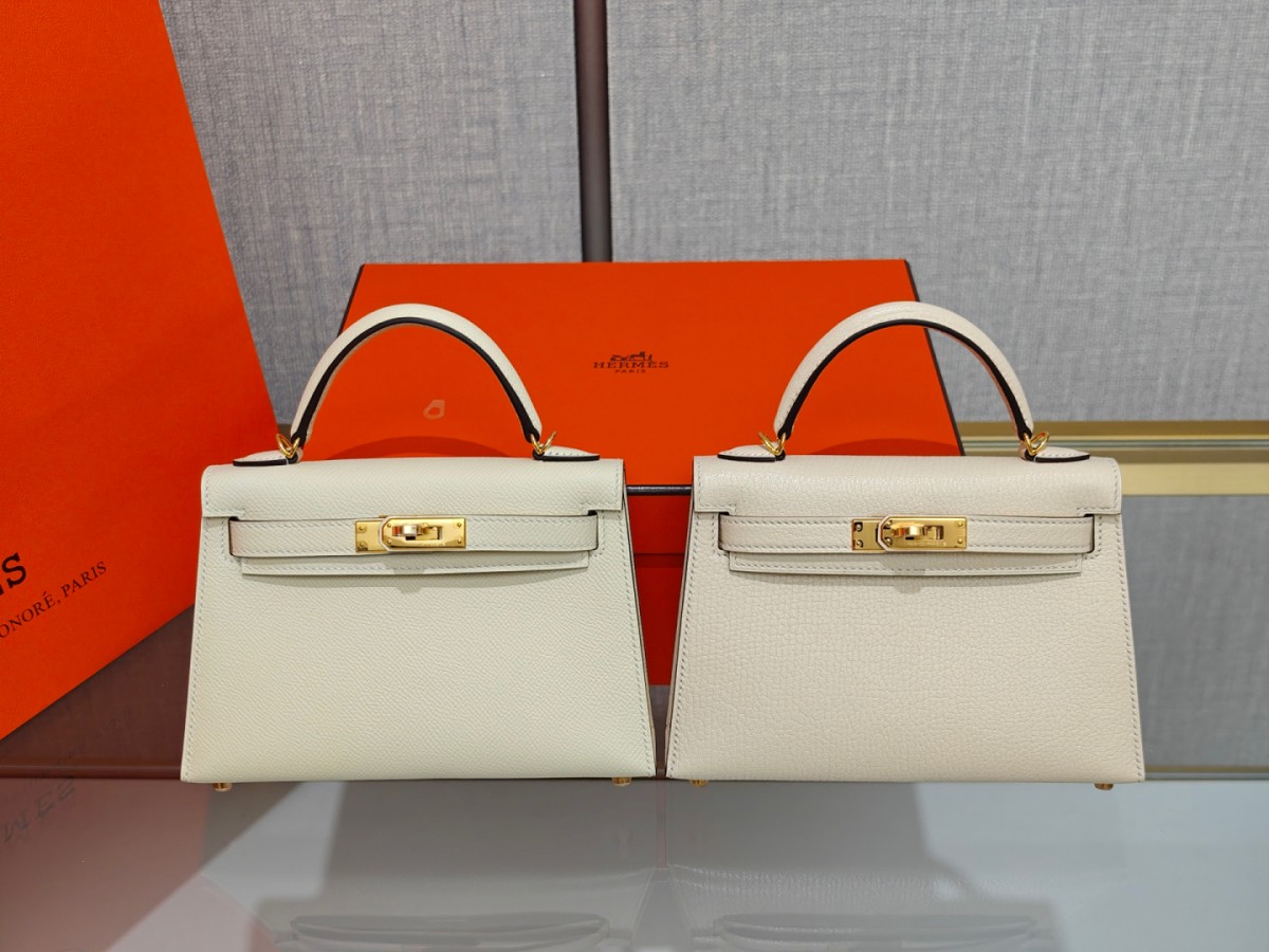 Shebag fully handmade Hermes Mini Kelly 2 bag full review white Epsom(2025 Apr updated)-Best Quality Fake designer Bag Review, Replica designer bag ru