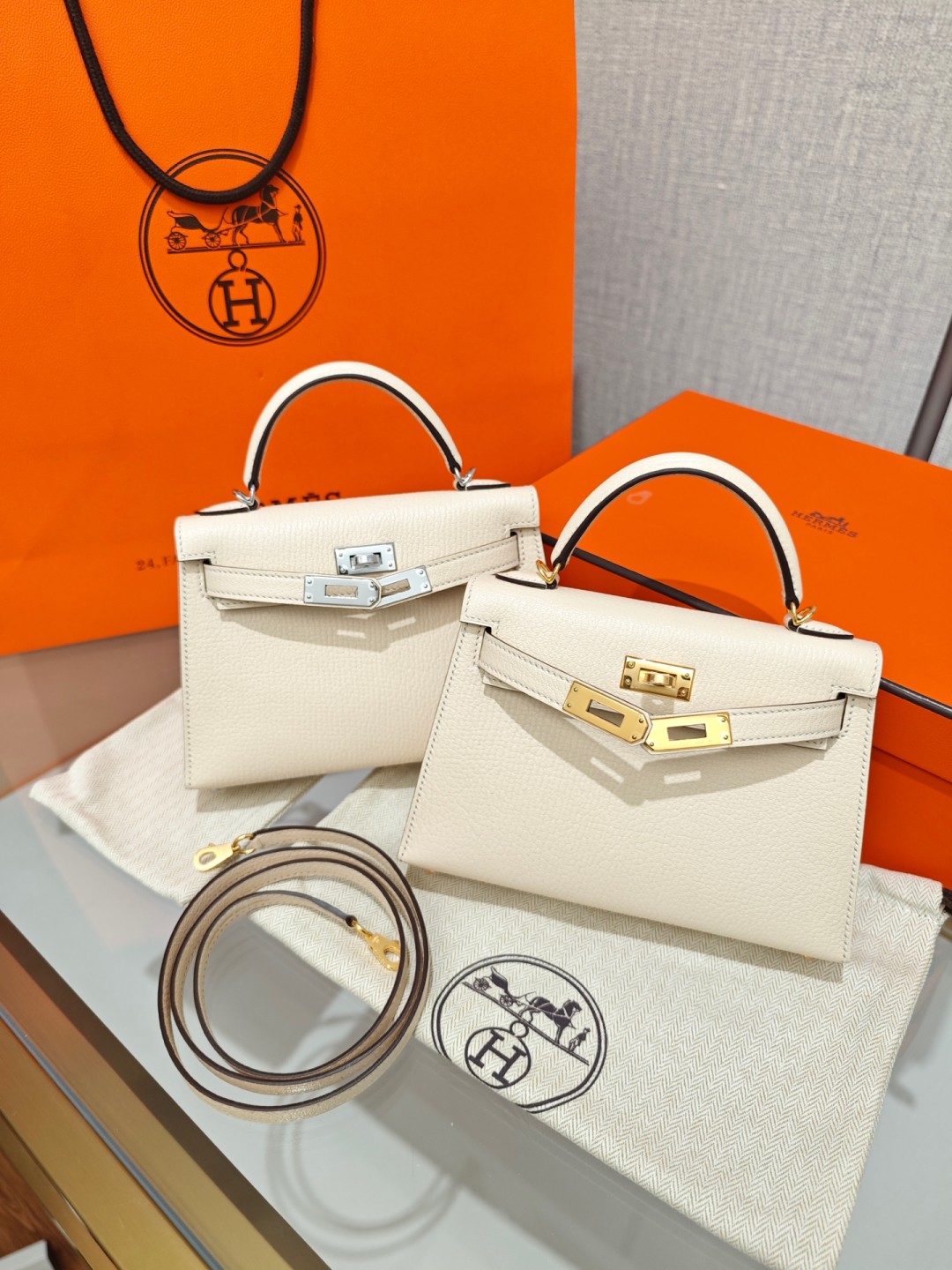 Shebag fully handmade Hermes Mini Kelly 2 bag full review white Epsom(2025 Apr updated)-Best Quality Fake designer Bag Review, Replica designer bag ru
