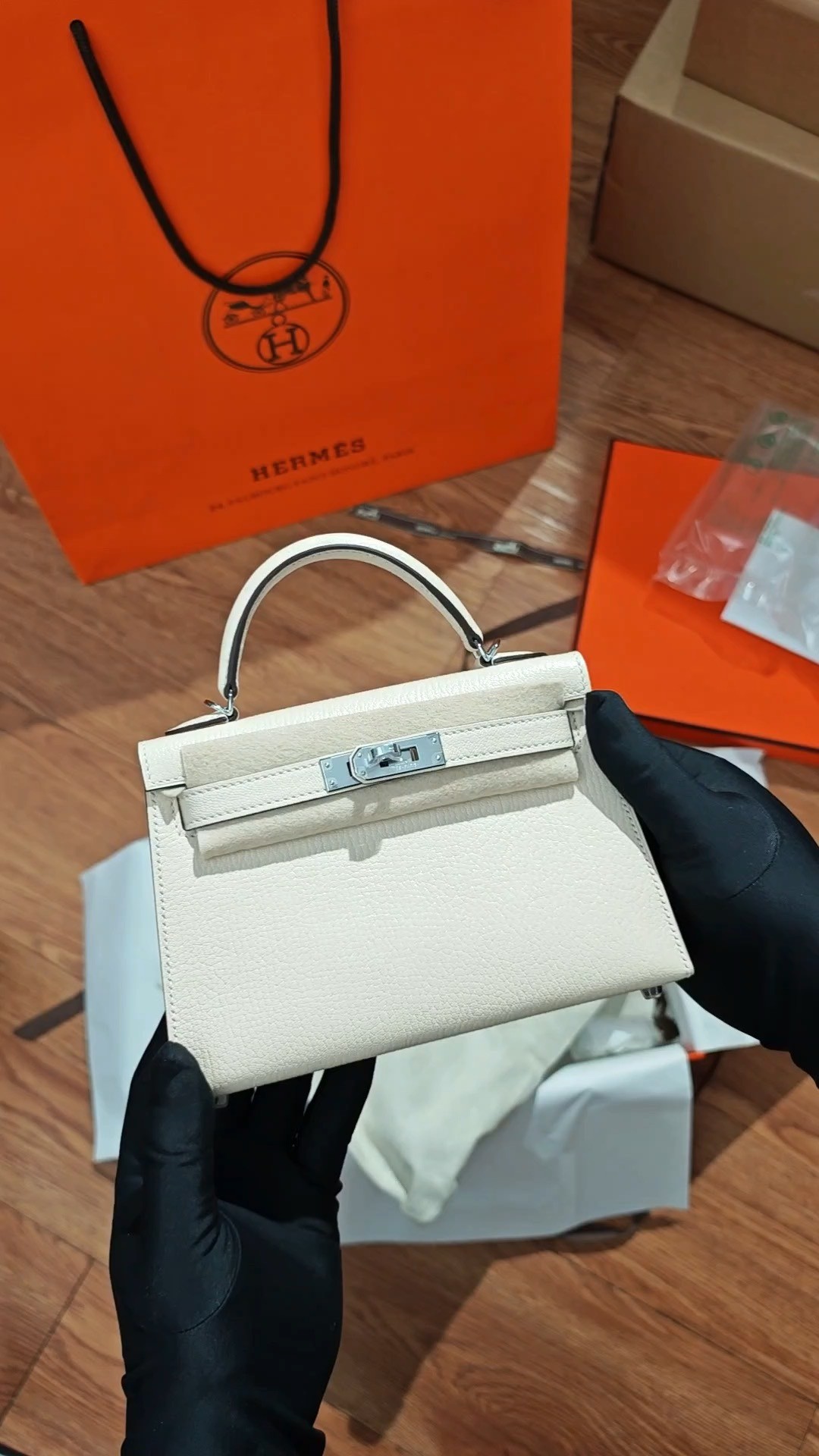 Shebag fully handmade Hermes Mini Kelly 2 bag full review white Epsom(2025 Apr updated)-Best Quality Fake designer Bag Review, Replica designer bag ru