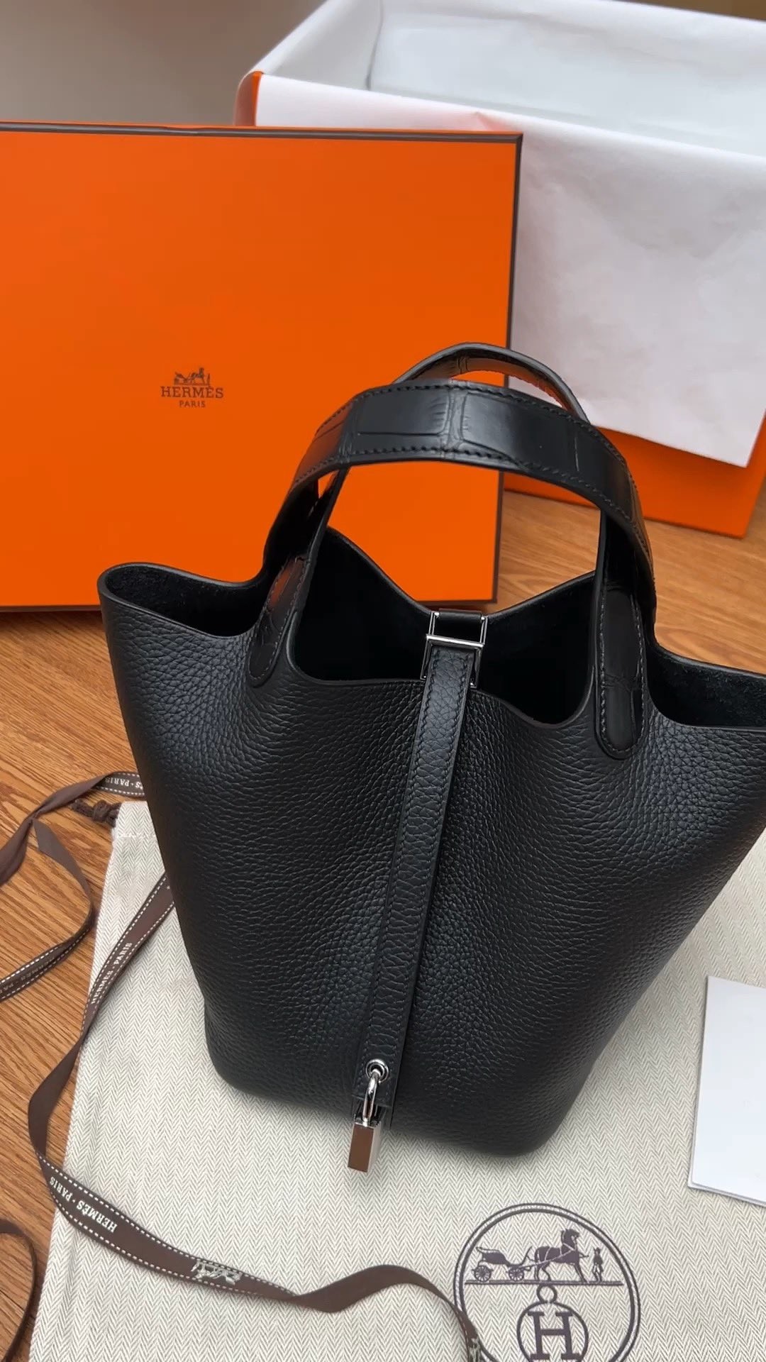 Shebag fully handmade Picotin 18 bag black crocodile leather handle (2025 Apr updated)-Best Quality Fake designer Bag Review, Replica designer bag ru Shebag fully handmade Picotin 18 bag black crocodile leather handle (2025 Apr updated)-Best Quality Fake designer Bag Review, Replica designer bag ru