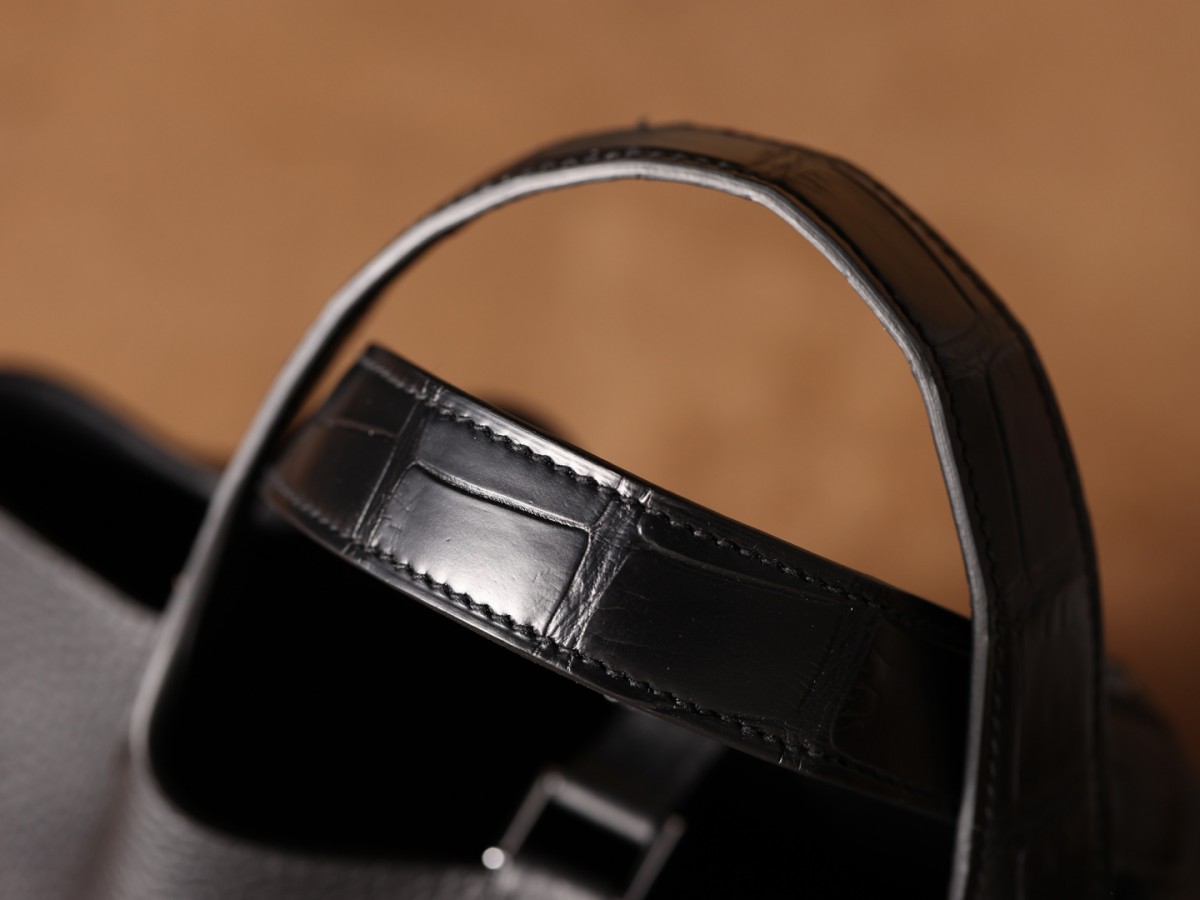 Shebag fully handmade Picotin 18 bag black crocodile leather handle (2025 Apr updated)-Best Quality Fake designer Bag Review, Replica designer bag ru Shebag fully handmade Picotin 18 bag black crocodile leather handle (2025 Apr updated)-Best Quality Fake designer Bag Review, Replica designer bag ru