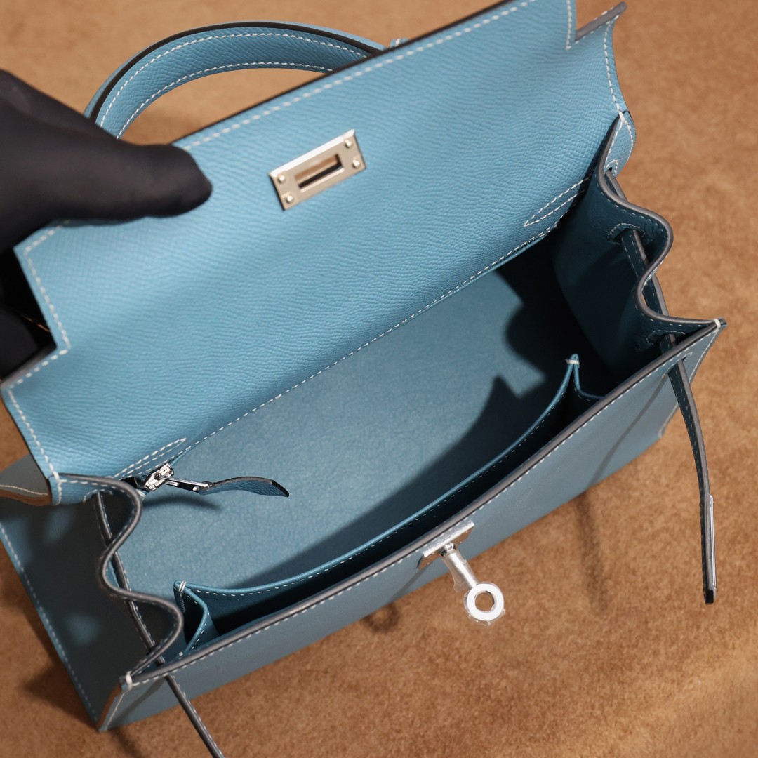 Shebag Hermes full handmade Kelly 25 in epsom blue bag review (2025 Apr updated)-Best Quality Fake designer Bag Review, Replica designer bag ru