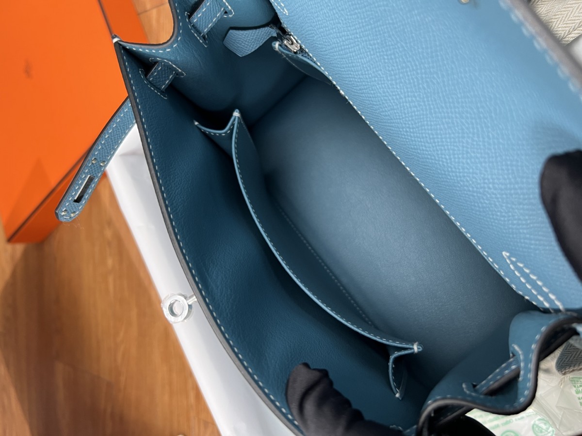 Shebag Hermes full handmade Kelly 25 in epsom blue bag review (2025 Apr updated)-Best Quality Fake designer Bag Review, Replica designer bag ru