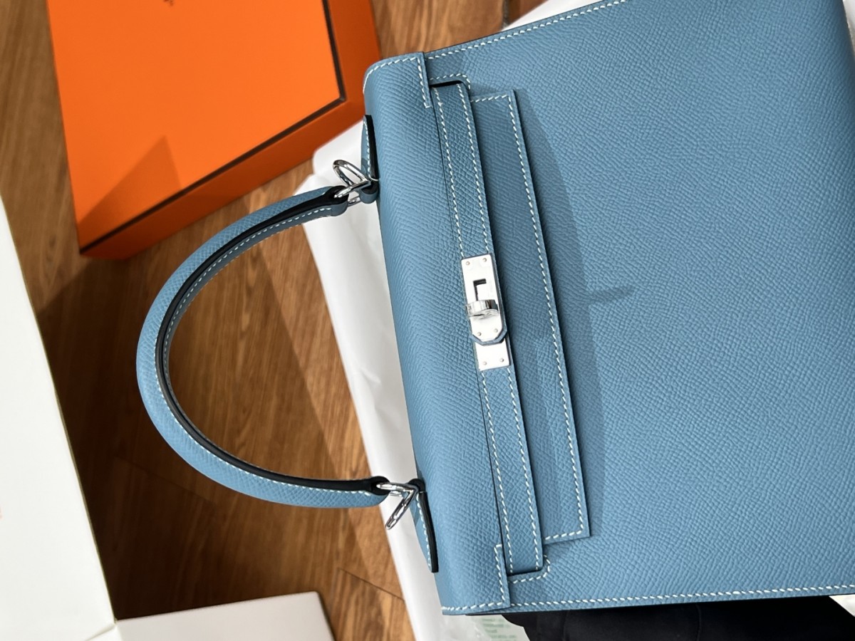 Shebag Hermes full handmade Kelly 25 in epsom blue bag review (2025 Apr updated)-Best Quality Fake designer Bag Review, Replica designer bag ru