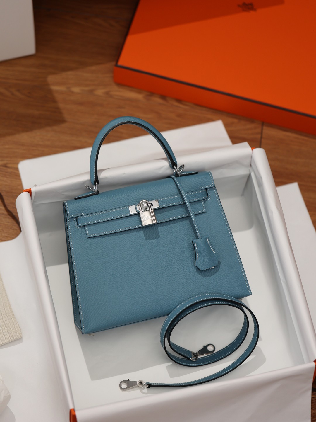 Shebag Hermes full handmade Kelly 25 in epsom blue bag review (2025 Apr updated)-Best Quality Fake designer Bag Review, Replica designer bag ru