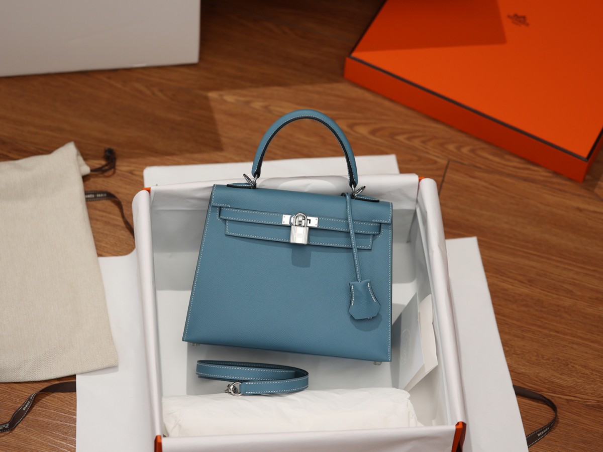 Shebag Hermes full handmade Kelly 25 in epsom blue bag review (2025 Apr updated)-Best Quality Fake designer Bag Review, Replica designer bag ru