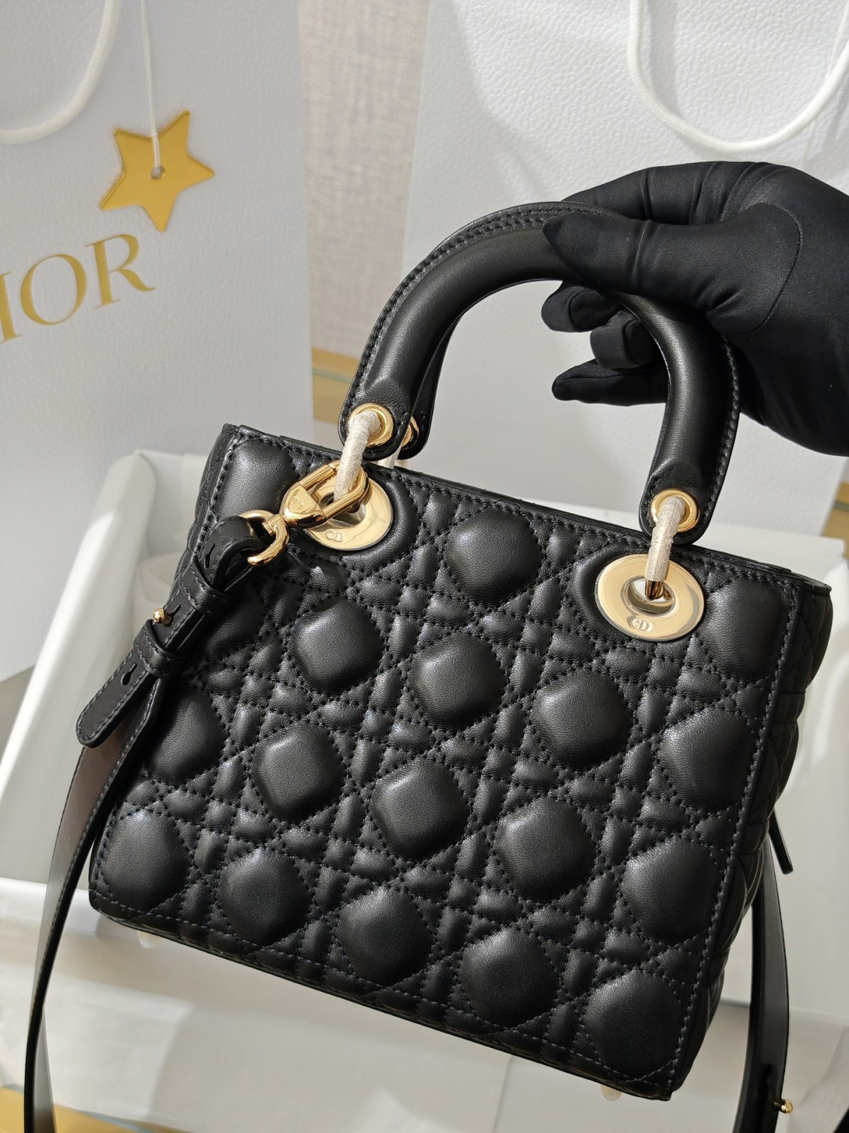 Shebag Super replica Lady Dior Small size in black bag review (2025 July Updated)-Best Quality Fake designer Bag Review, Replica designer bag ru
