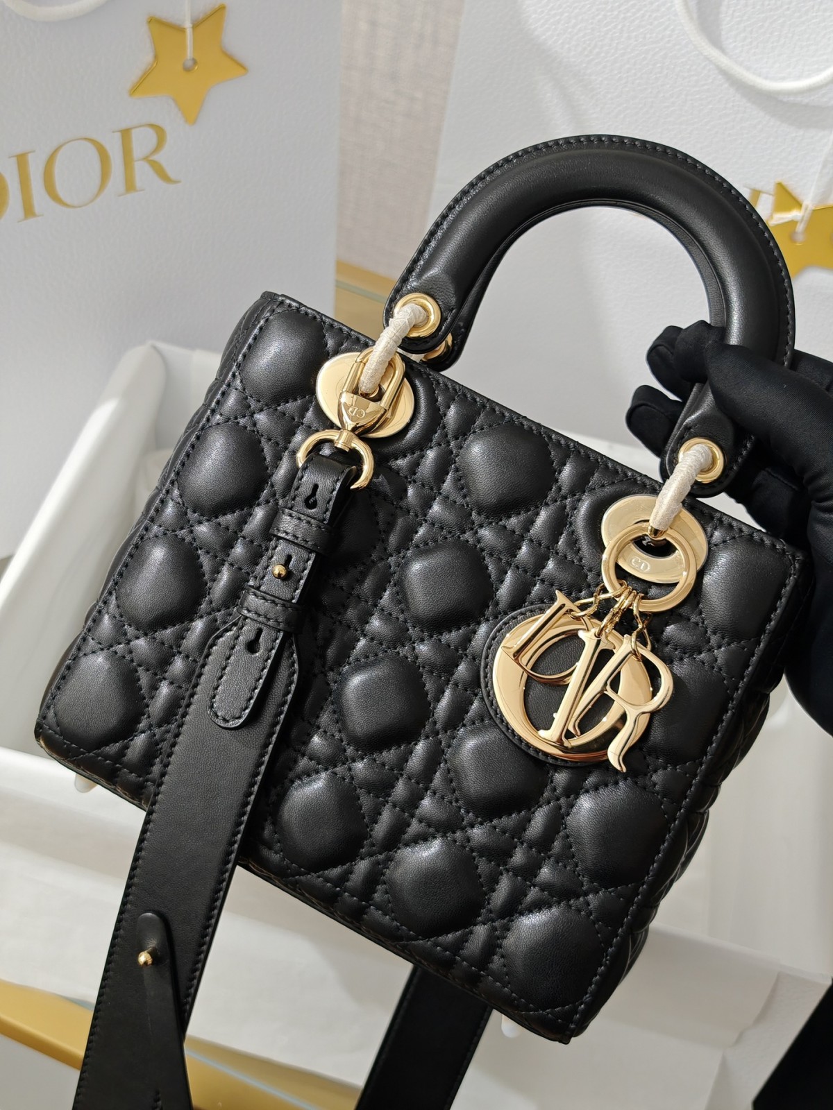 Shebag Super replica Lady Dior Small size in black bag review (2025 July Updated)-Best Quality Fake designer Bag Review, Replica designer bag ru