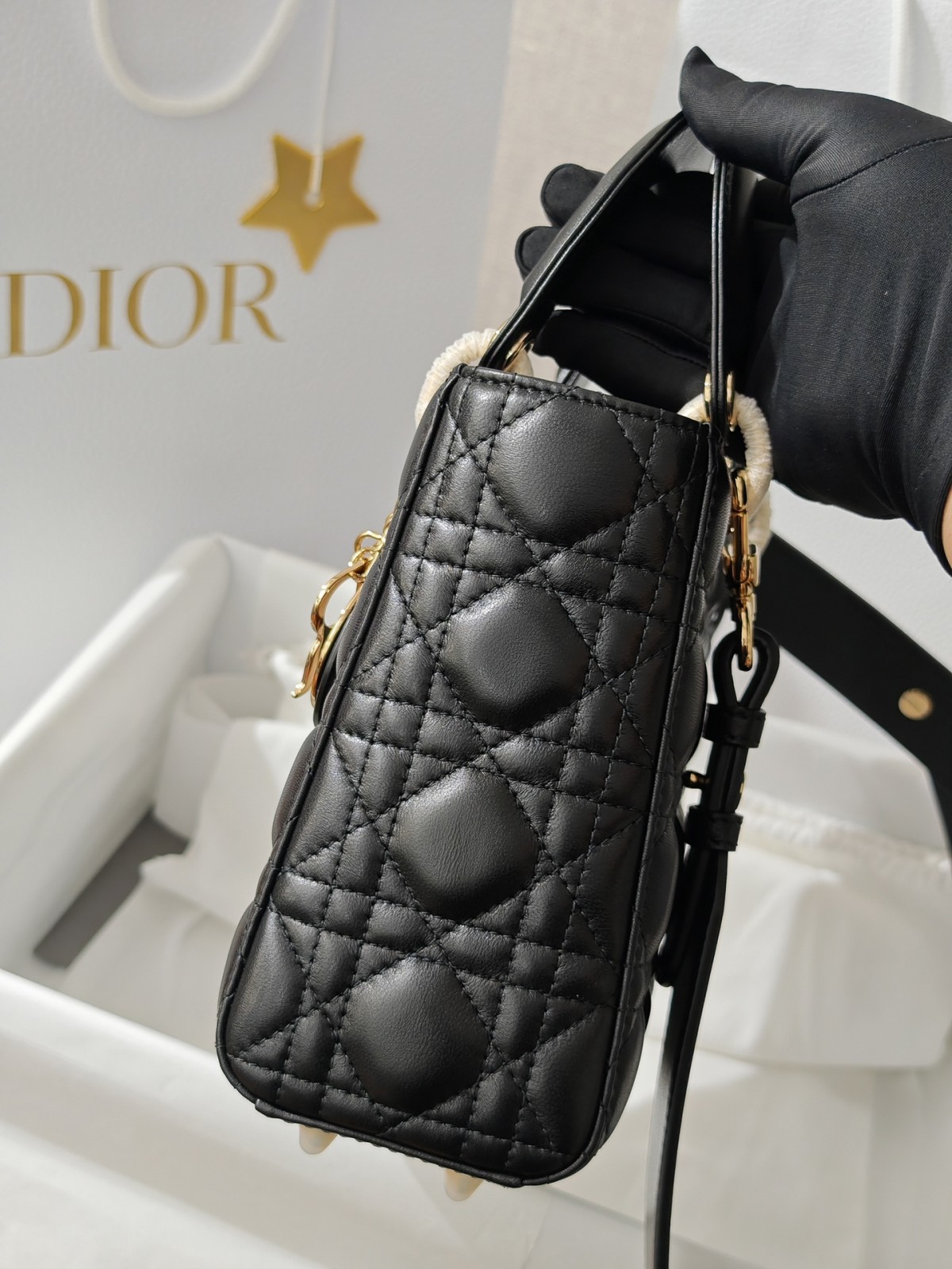 Shebag Super replica Lady Dior Small size in black bag review (2025 July Updated)-Best Quality Fake designer Bag Review, Replica designer bag ru