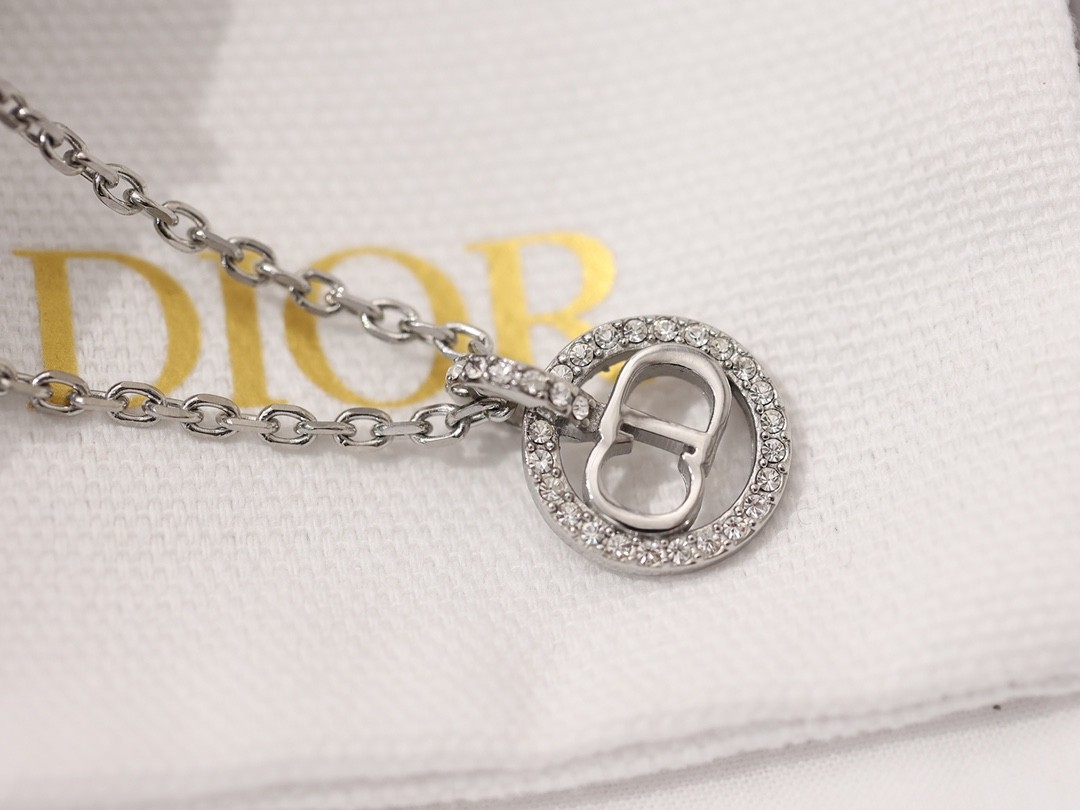 Shebag Super replica Dior necklace in silver(August 2025 updated)-Best Quality Fake designer Bag Review, Replica designer bag ru