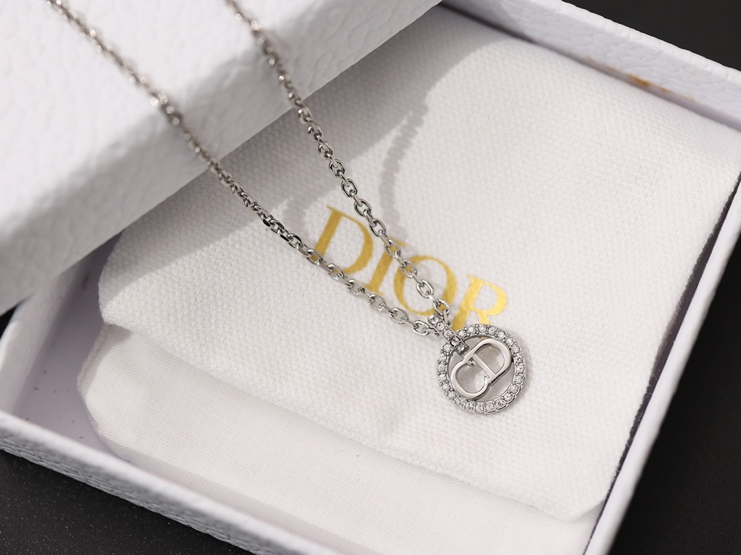 Shebag Super replica Dior necklace in silver(August 2025 updated)-Best Quality Fake designer Bag Review, Replica designer bag ru