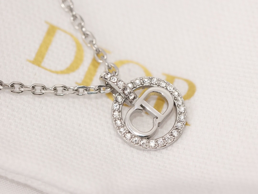 Shebag Super replica Dior necklace in silver(August 2025 updated)-Best Quality Fake designer Bag Review, Replica designer bag ru