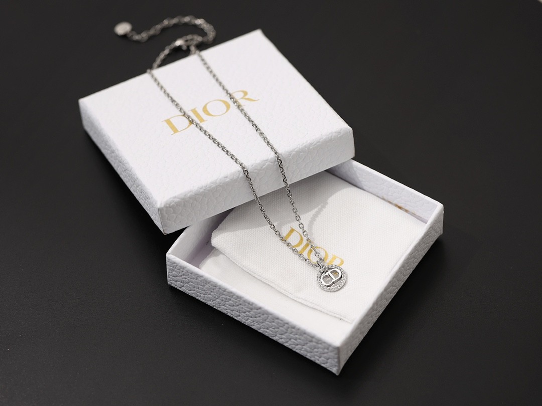 Shebag Super replica Dior necklace in silver(August 2025 updated)-Best Quality Fake designer Bag Review, Replica designer bag ru