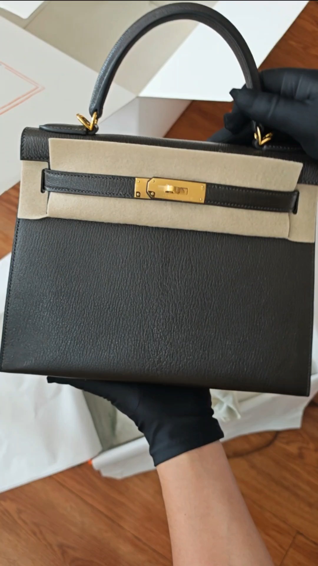 Shebag super replica Hermes Goat leather Kelly 28 bag black gold reivew(August 2025 updated)-Best Quality Fake designer Bag Review, Replica designer bag ru