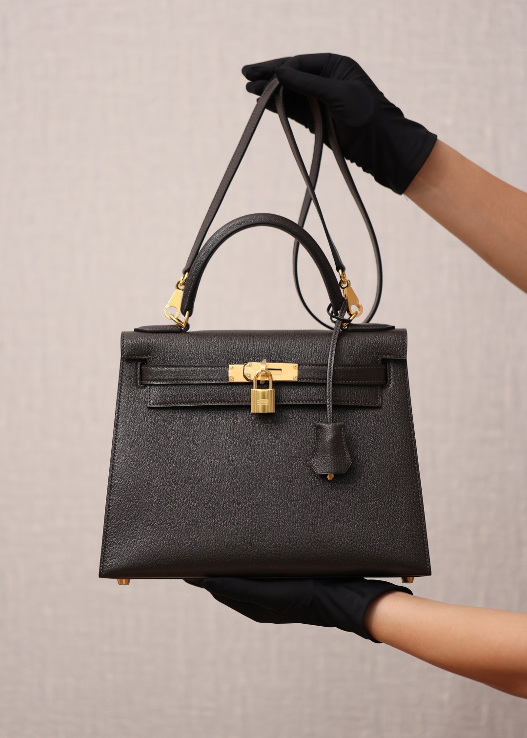 Shebag super replica Hermes Goat leather Kelly 28 bag black gold reivew(August 2025 updated)-Best Quality Fake designer Bag Review, Replica designer bag ru