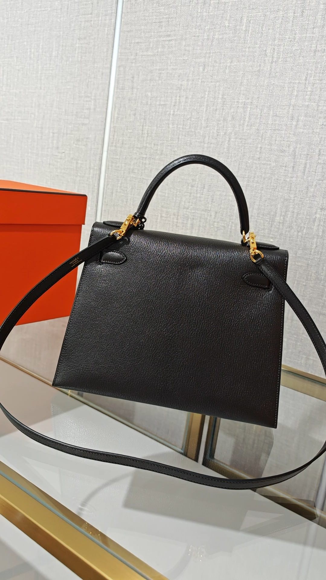Shebag super replica Hermes Goat leather Kelly 28 bag black gold reivew(August 2025 updated)-Best Quality Fake designer Bag Review, Replica designer bag ru