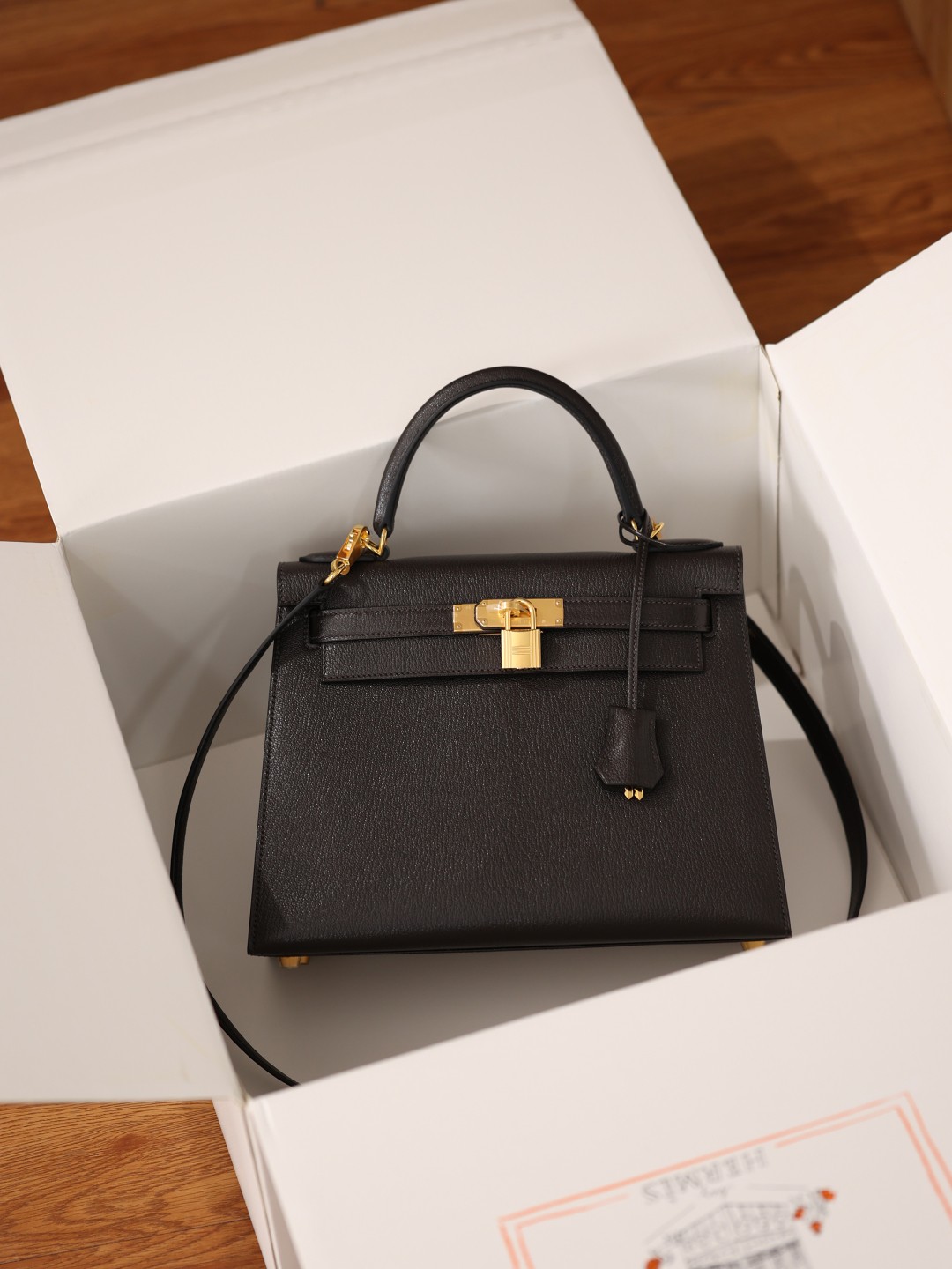Shebag super replica Hermes Goat leather Kelly 28 bag black gold reivew(August 2025 updated)-Best Quality Fake designer Bag Review, Replica designer bag ru