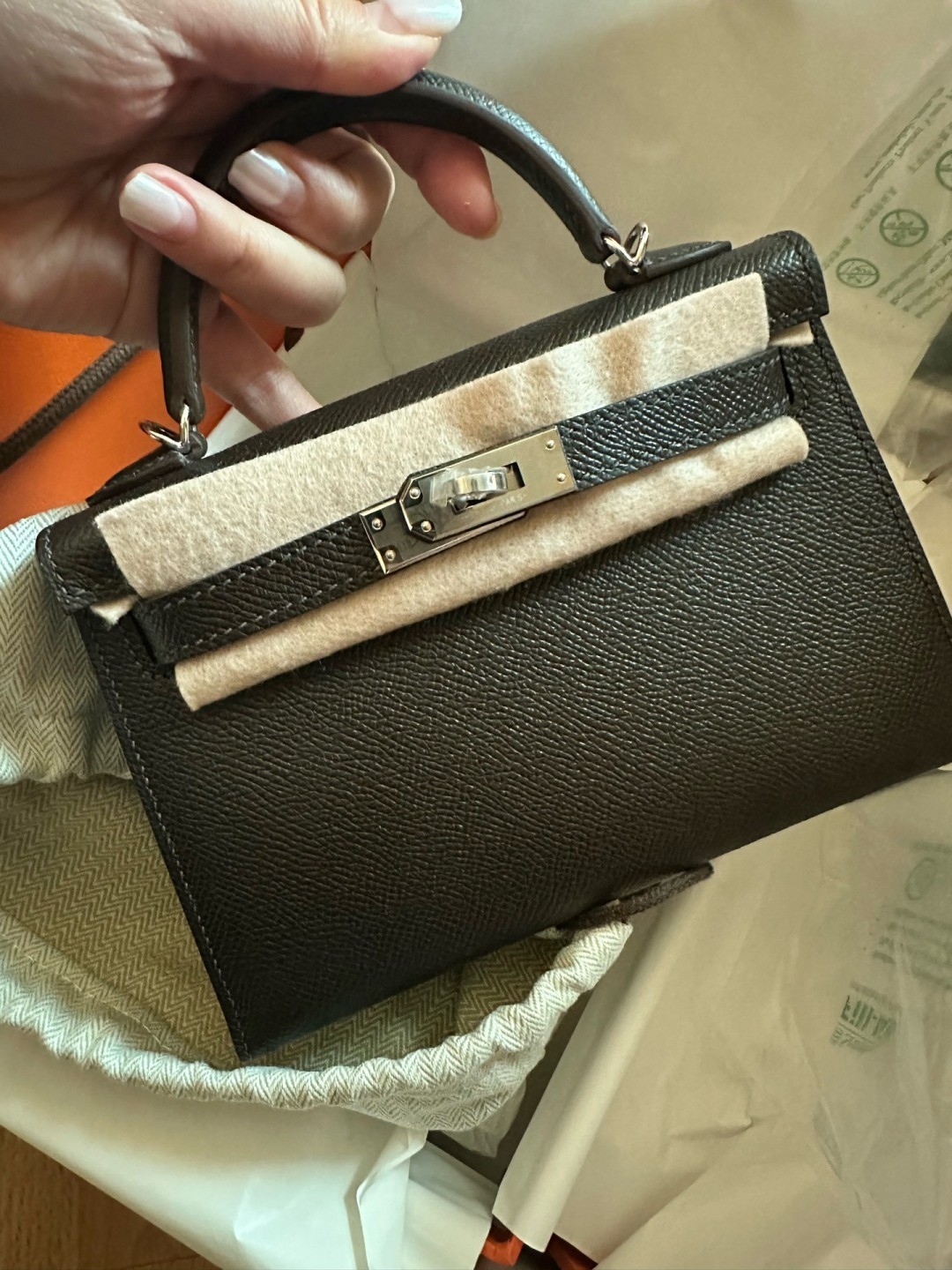Shebag shipping photos: handmade Hermes mini Kelly 2 bag(Ausust 2025 updated)-Best Quality Fake designer Bag Review, Replica designer bag ru