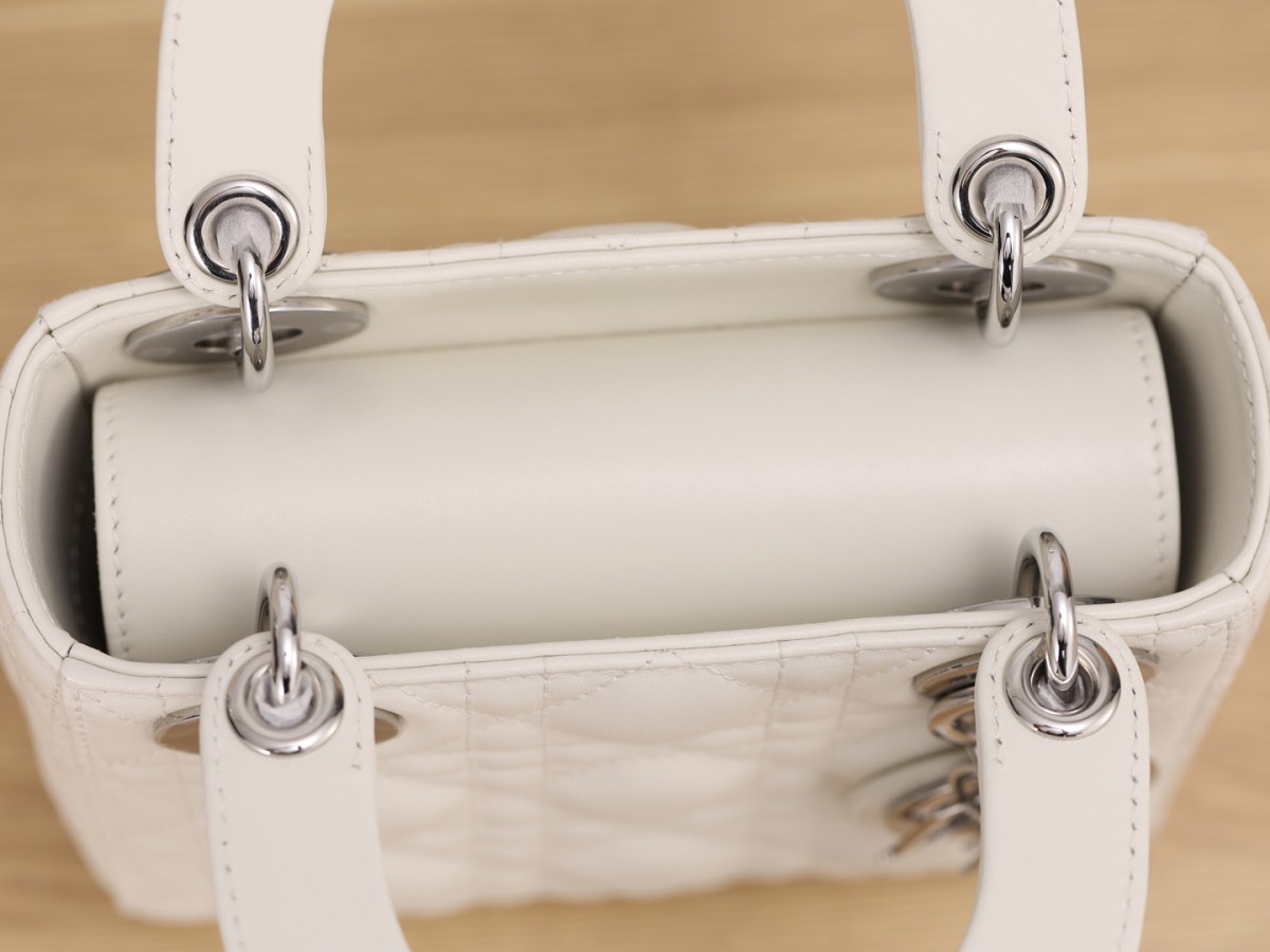 Shebag Super quality Lady Dior Snow White bag(Oct 2025 updated)-Best Quality Fake designer Bag Review, Replica designer bag ru