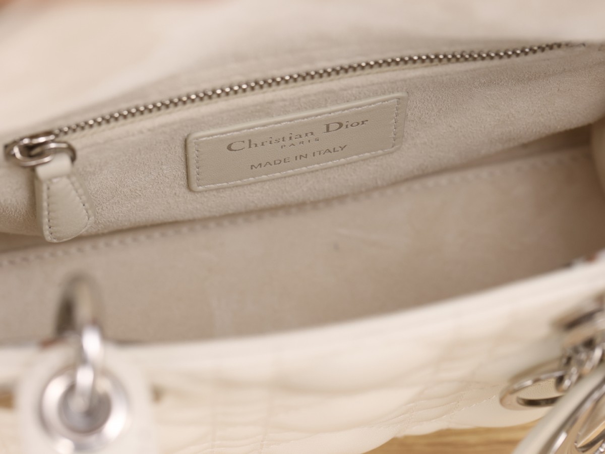 Shebag Super quality Lady Dior Snow White bag(Oct 2025 updated)-Best Quality Fake designer Bag Review, Replica designer bag ru