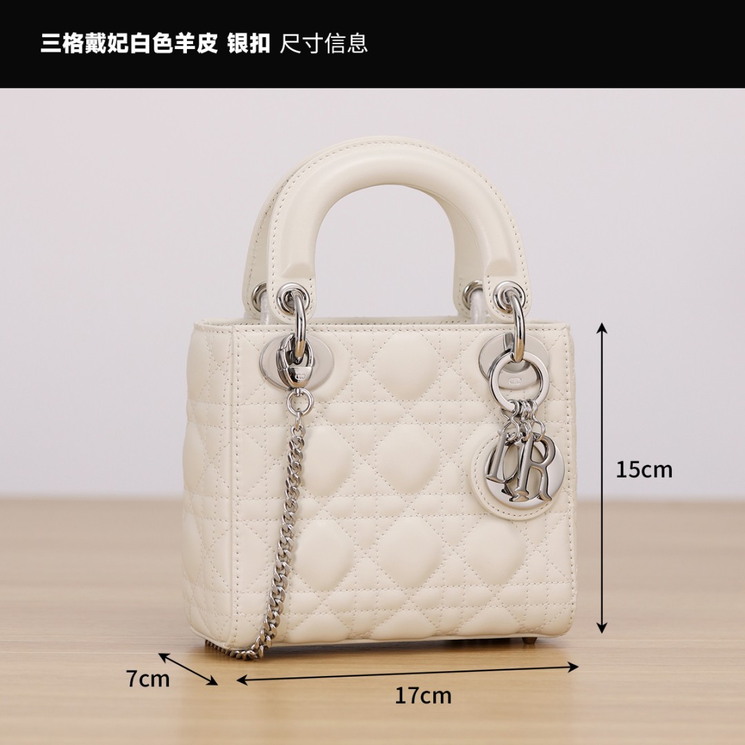 Shebag Super quality Lady Dior Snow White bag(Oct 2025 updated)-Best Quality Fake designer Bag Review, Replica designer bag ru