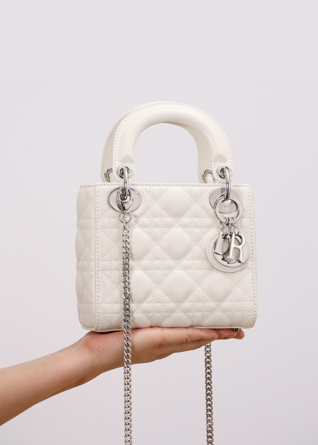 Shebag Super quality Lady Dior Snow White bag(Oct 2025 updated)-Best Quality Fake designer Bag Review, Replica designer bag ru